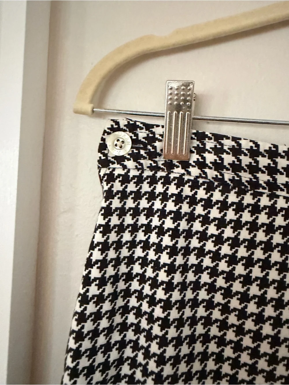 Ralph Lauren Black and White Houndstooth Pencil Skirt